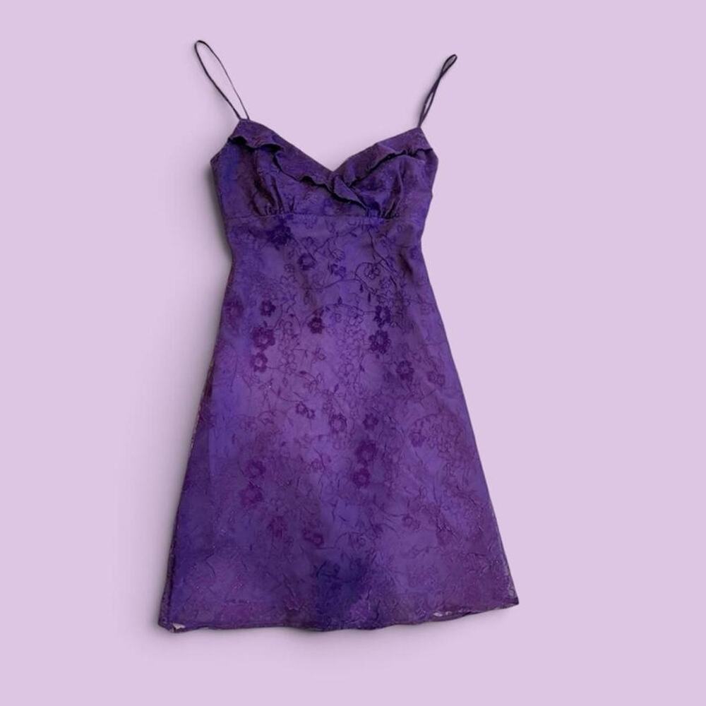 Rampage purple floral slip dress